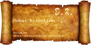 Dobai Krisztián névjegykártya